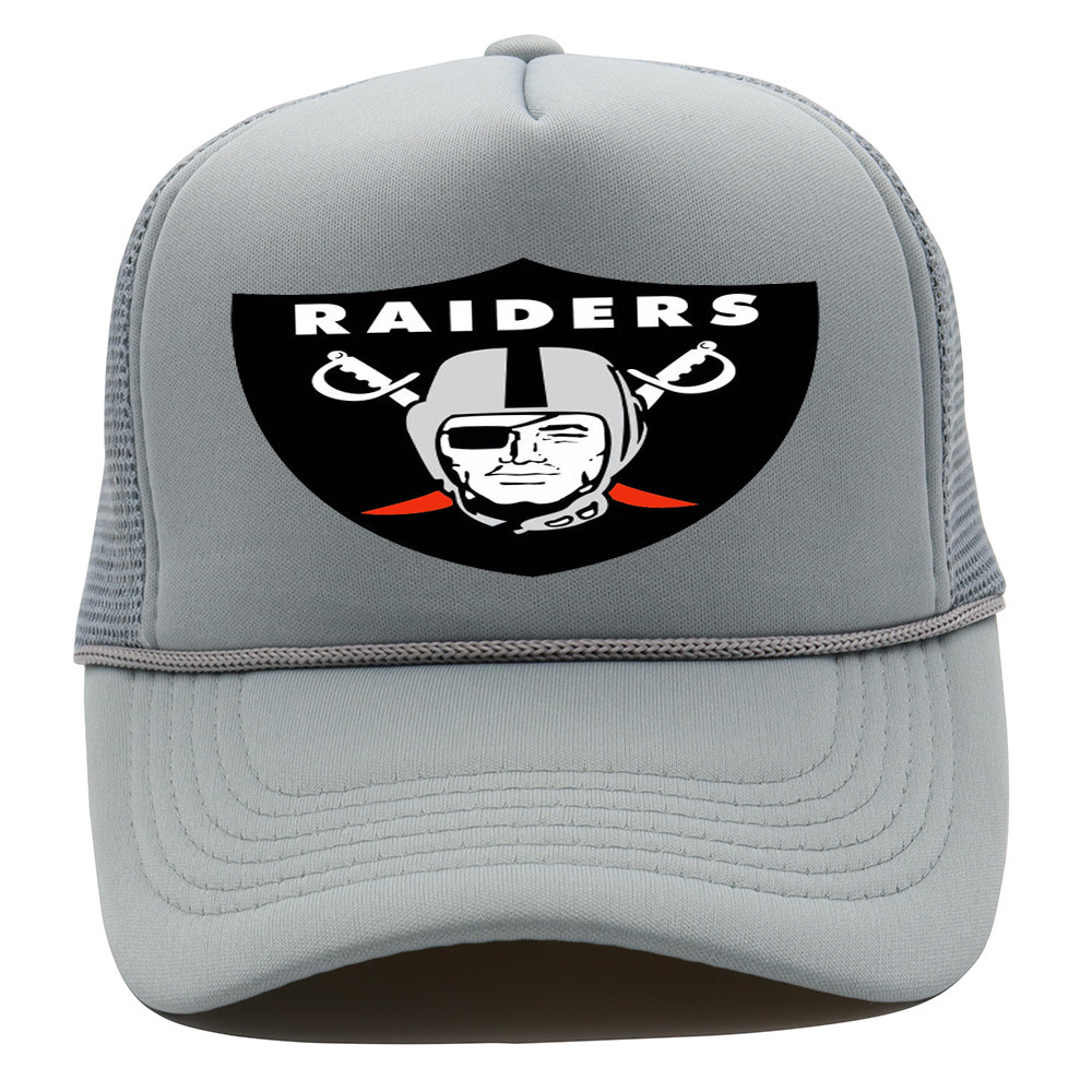 跨境夏季橄榄球网帽突袭者raiders 潮牌卡车帽美式街头潮流棒球帽