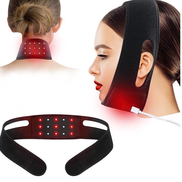 Cross-Border Best-Selling Red Light Jaw Strap Beauty Create V-Shaped Face Home Soothing Beauty Recommended