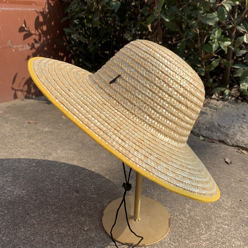 防雨竹制品太阳草帽夫夏季斗笠宽檐男男式海滩工作家用纯竹田园出