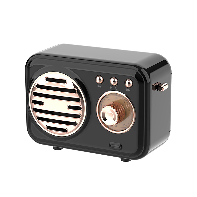 2023 New Retro Bluetooth Speaker Girl Heart Mini Wireless Portable Small Speaker Subwoofer Household Radio