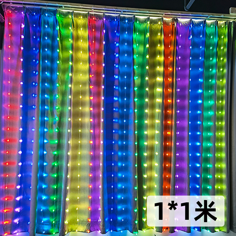 Ideal Led App Smart Curtain Light Magic Color Point Control Leather Wire Light App Subtitle Decoration Light String