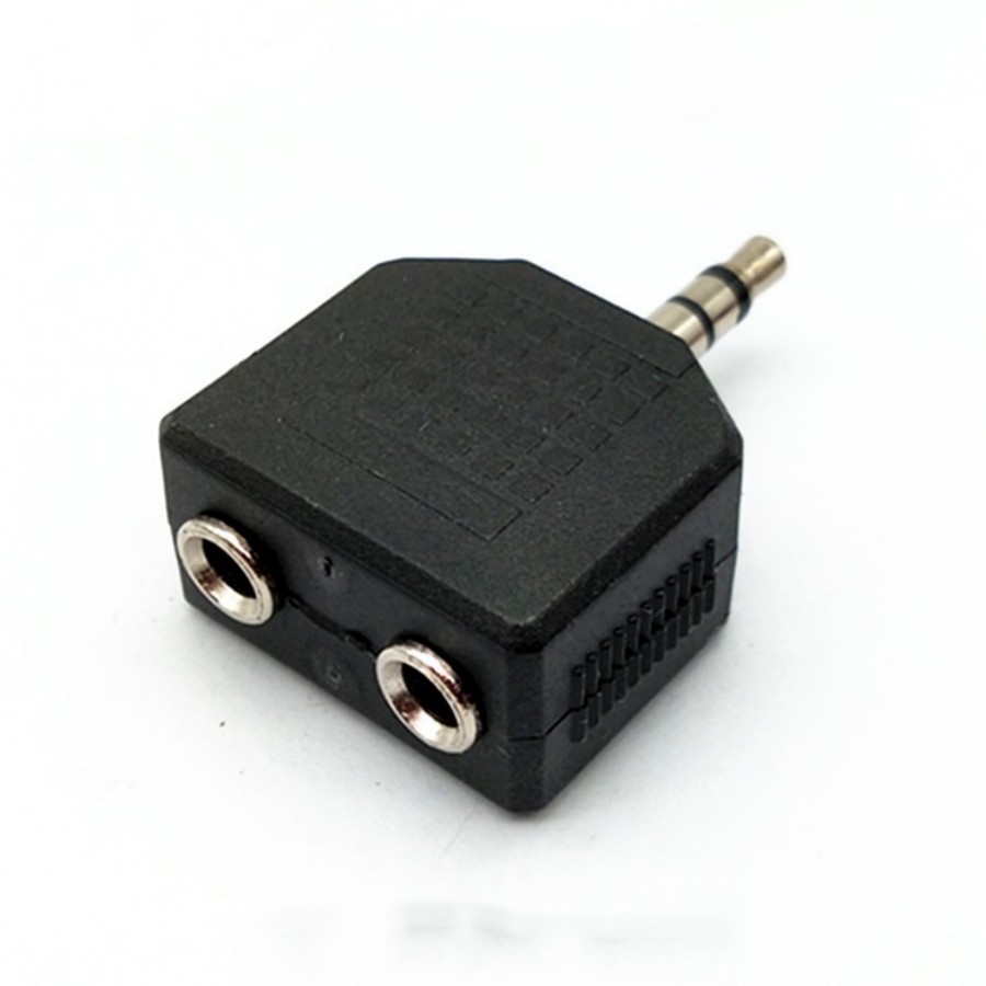 5转3.5mm一分二音频转换插头 情侣插座音箱音响耳机转接分线器