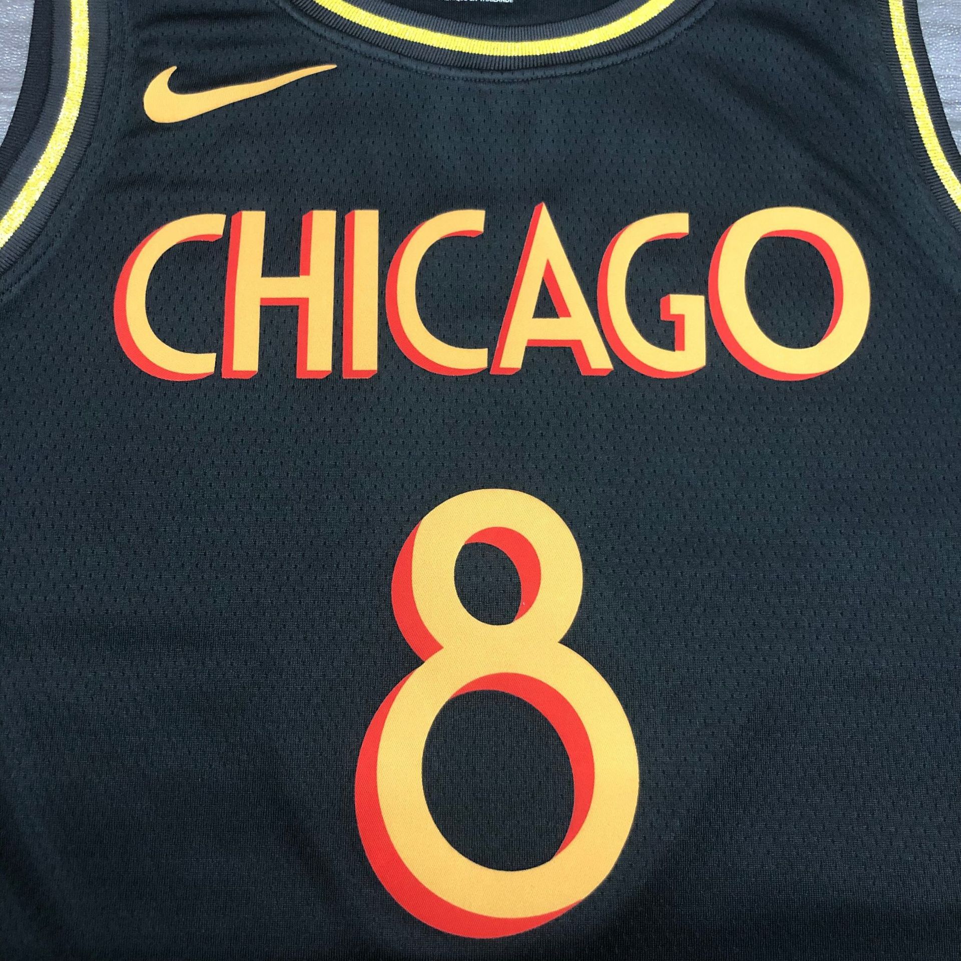 nba球衣21赛季bulls队城市版8号 拉文篮球服潮流一件代发