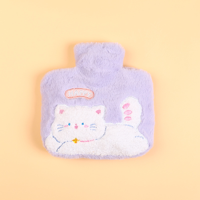 Cartoon Water Injection Cute Plush Heating Pad Female Hot Water Bag Small Hand Warmer Belly Portable Hot Water Bag for Students