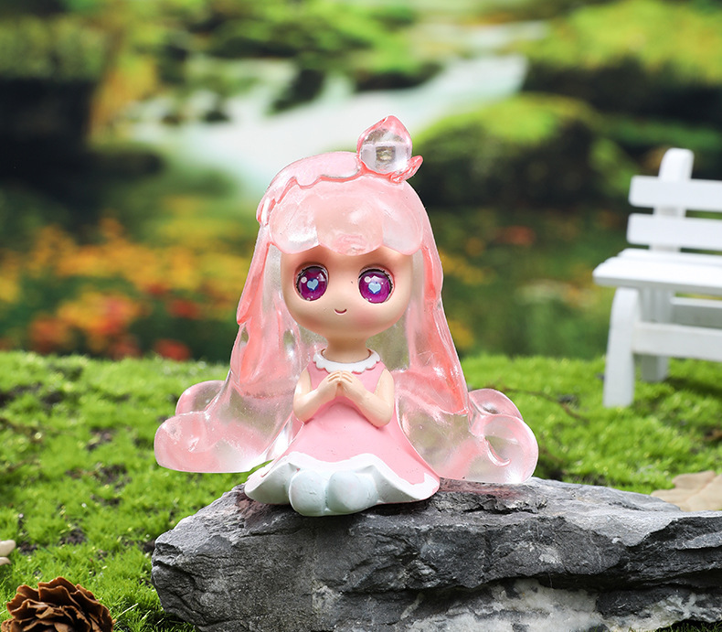 ins少女心可爱女孩小公主人偶手办公仔迷你车载摆件惊喜礼物盲盒