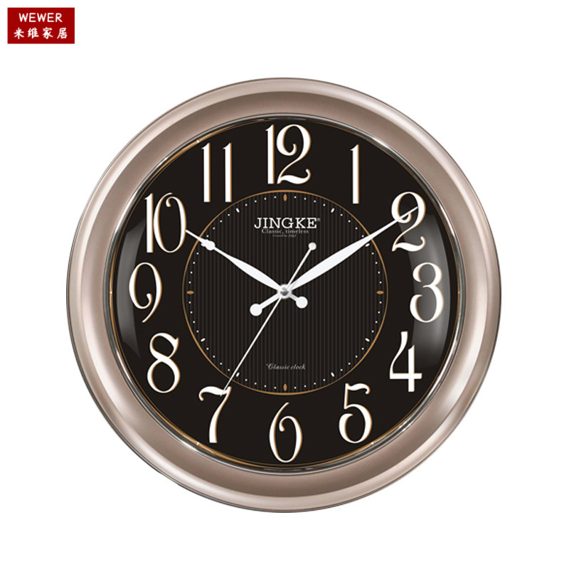 Jingke round Wall Clock Scan Living Room Simple Generous Clear Factory Direct Sales Wholesale