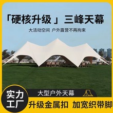 户外云顶万重山超大型三峰帐篷露营穹顶天幕八爪鱼单双峰莲花天幕