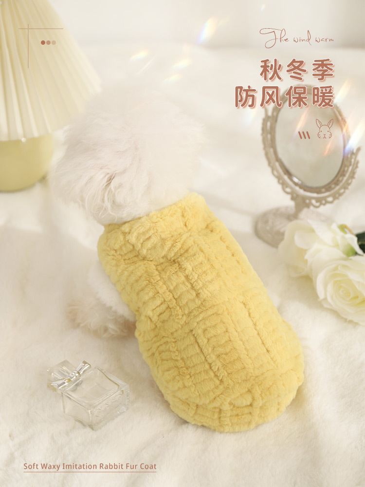 Dog Clothes Winter Anti-Lint Spring and Autumn Bichon Small Dog Autumn and Winter Puppy Cute Vest Pet Teddy Autumn