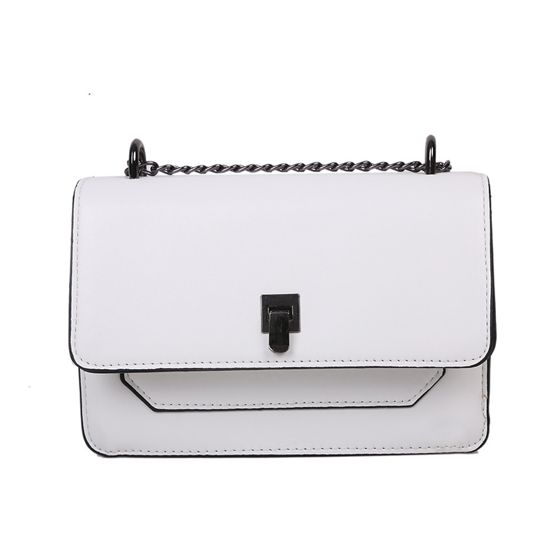 This Year's Popular Chain Shoulder Bag 2021 Spring and Summer Solid Color Crossbody Bag Small Fashionable Stylish Outfit Female Classy Small Square Bag Female