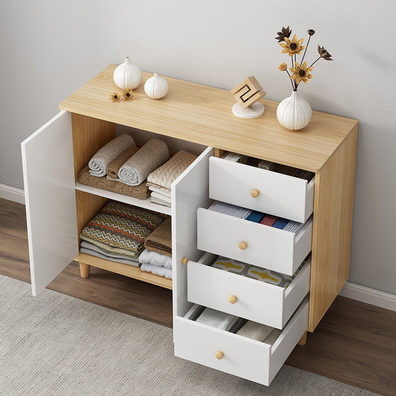 五斗柜卧室收纳柜简约现代储物柜客厅靠墙斗柜房间多功能木质柜子