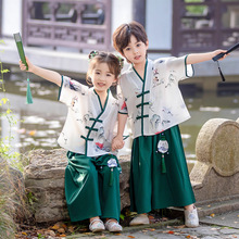 男童夏季中国风薄款汉服套装儿童新中式古风夏装两件套唐装表演服