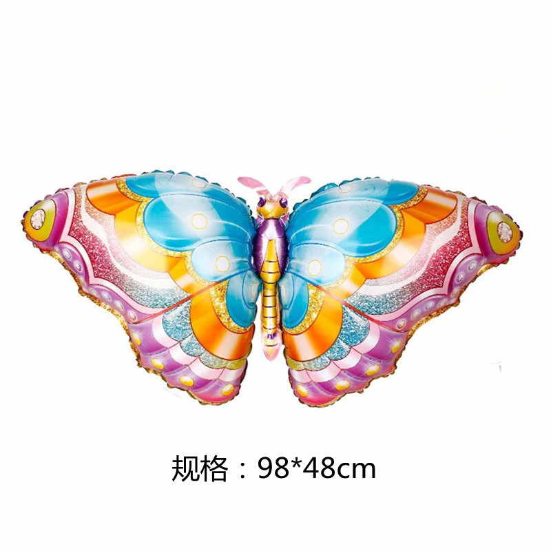 Laser Butterfly Aluminum Balloon Children's Birthday Balloon Cartoon Toy Balloon Wholesale