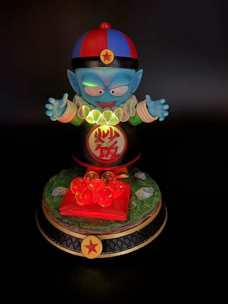 7龙珠 可发光 炒饭大王 皮拉夫大王水晶婆婆悟饭爷爷炒饭手办模型