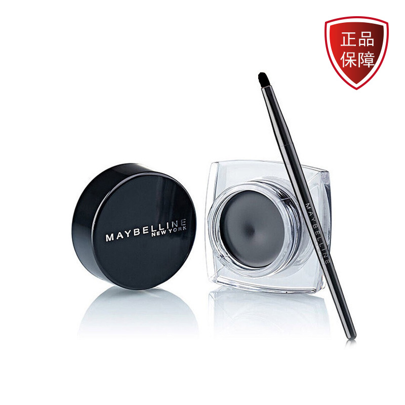 美宝莲持久魅影眼线膏黑色防水防汗不易晕染官方授权正品保障批发