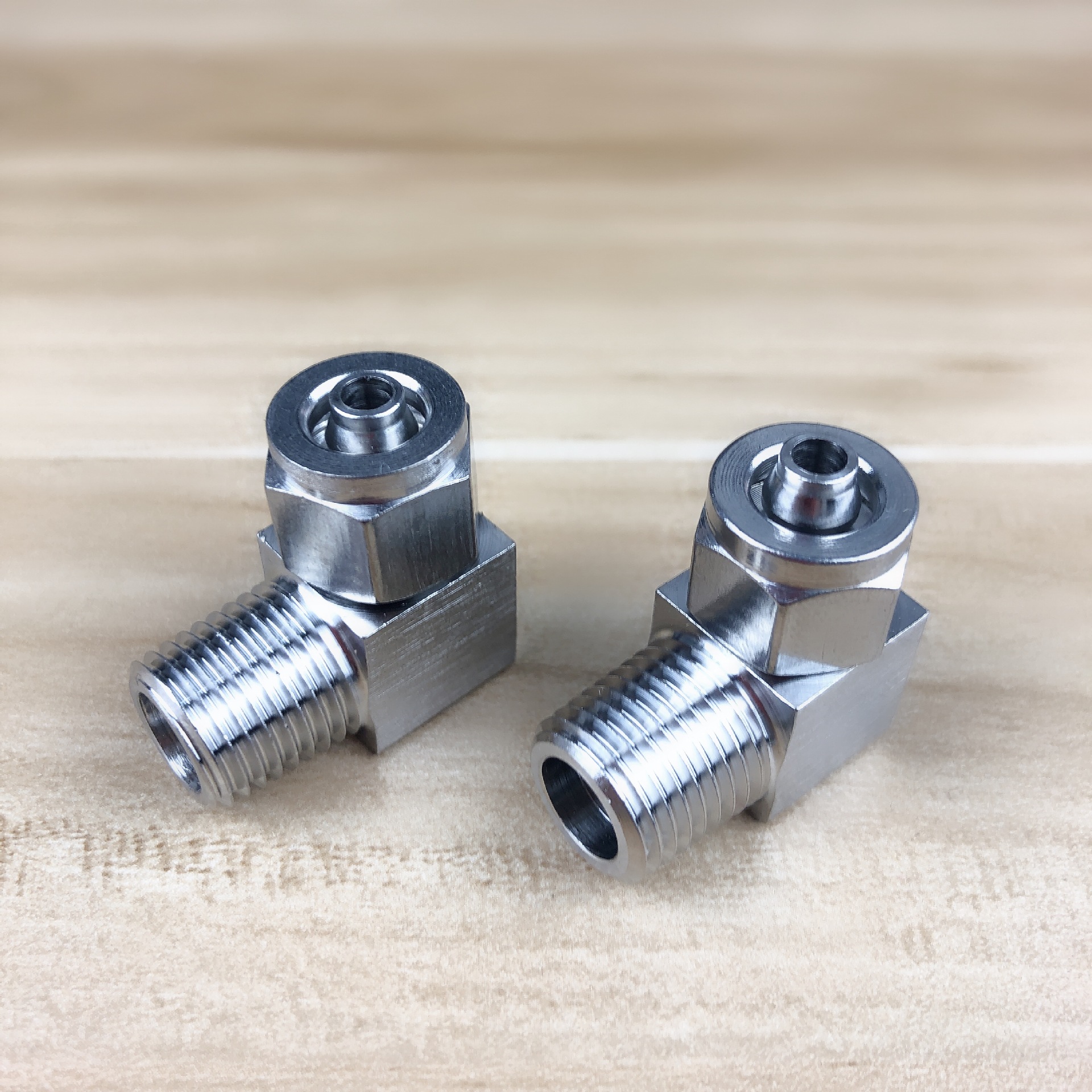 304不锈钢快拧弯头直角弯通90度终端pu管四氟管气管气动快速接头