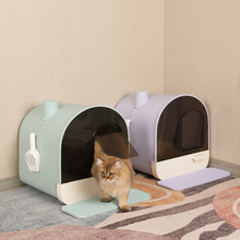 LUSMO 全封闭猫砂盆防外溅 小屋造型抽屉式 掀盖式猫厕所猫咪用品