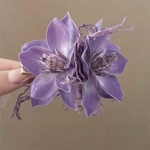 旅游拍照茉莉花发夹女立体花朵刘海侧边夹仿真花高级氛围感碎发夹