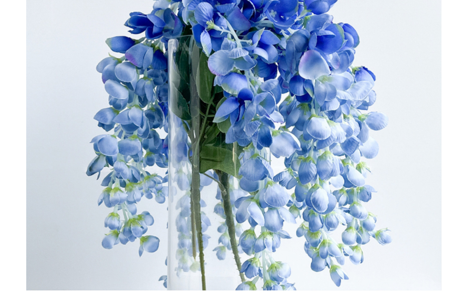 欧式垂钓紫藤花豆花藤条支情人节玫瑰假花餐桌家居藤条绢花软装