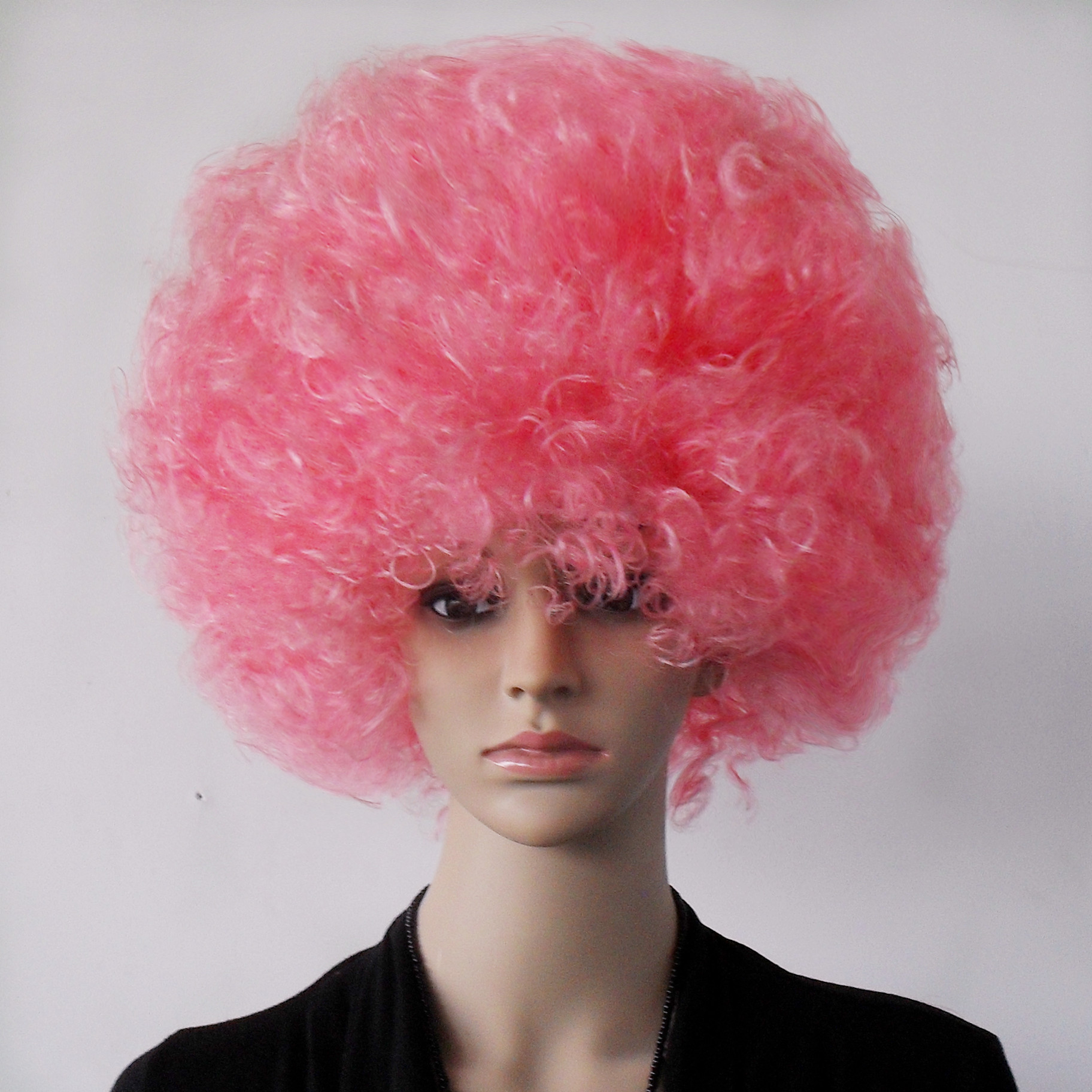 万圣节化纤表演假发小丑表演搞笑头套国旗球迷爆炸头套厂家批发