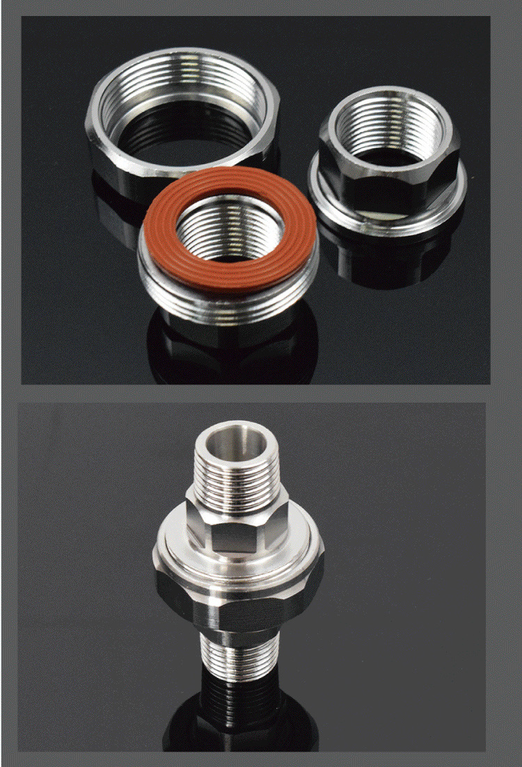 不锈钢丝扣活接4分 6分1寸双内丝活接头活络活接油任dn15 20 25