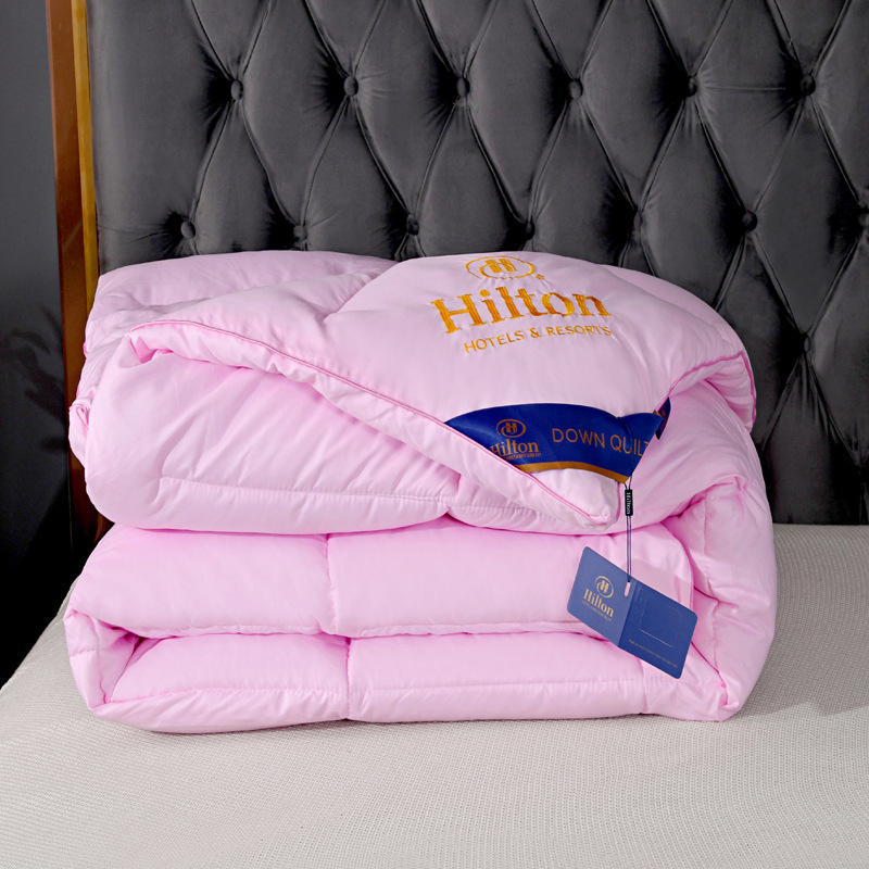 Hilton Hotel Duvet Winter Thickened Soybean Fiber Quilt Double Gift Spring and Autumn Feather Fabric Comforter