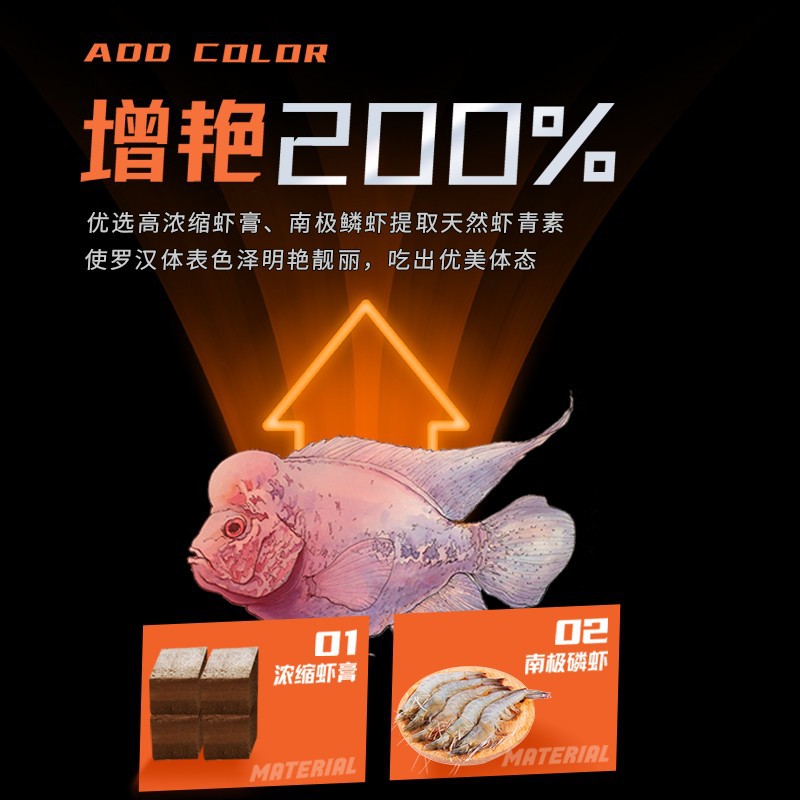 Luohan Fish Feed Explosion Head Increase Color Birthday Star Head Seedling Fish Food Sumo Hand Taizun Red Horse Fish Food Special