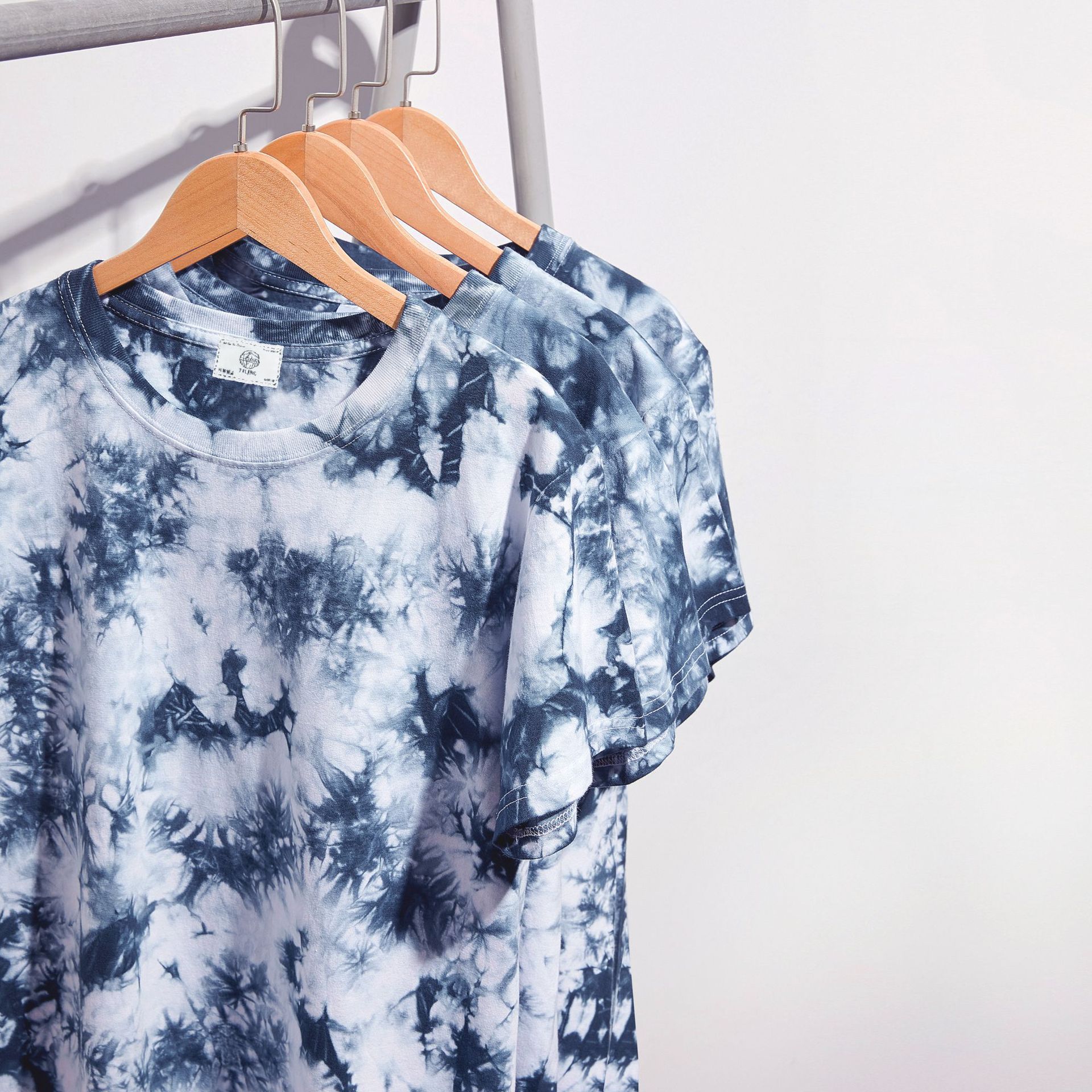 印花扎染圆领恤宽松女士夏t纯棉无缝短袖打底名族风学生体恤衫