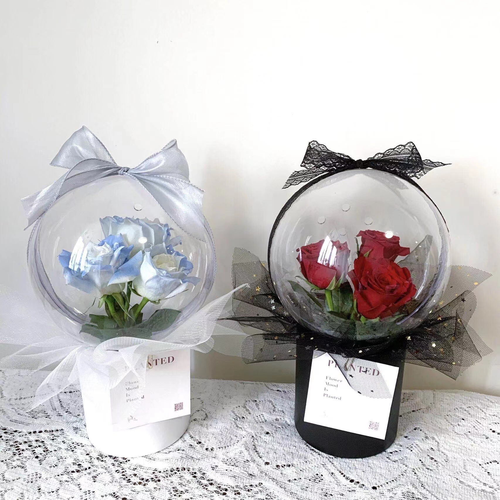 带手柄透明塑料空心球亚克力波波球甜蜜节日网红装饰圆球现货批发