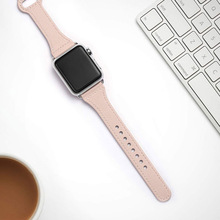 适用applewatch8表带iwatch手表带6代se智能替换皮质反扣腕带4145