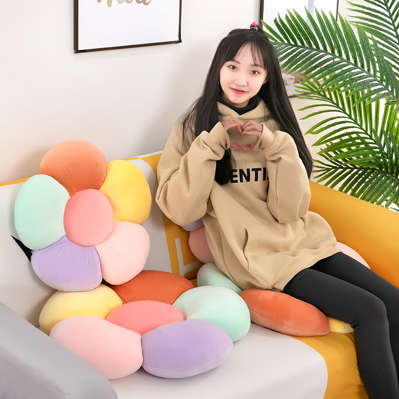 Flower round Petal Cushion Computer Chair Stool Cushion Plush Comfortable Thickened Office Gift Present Wholesale
