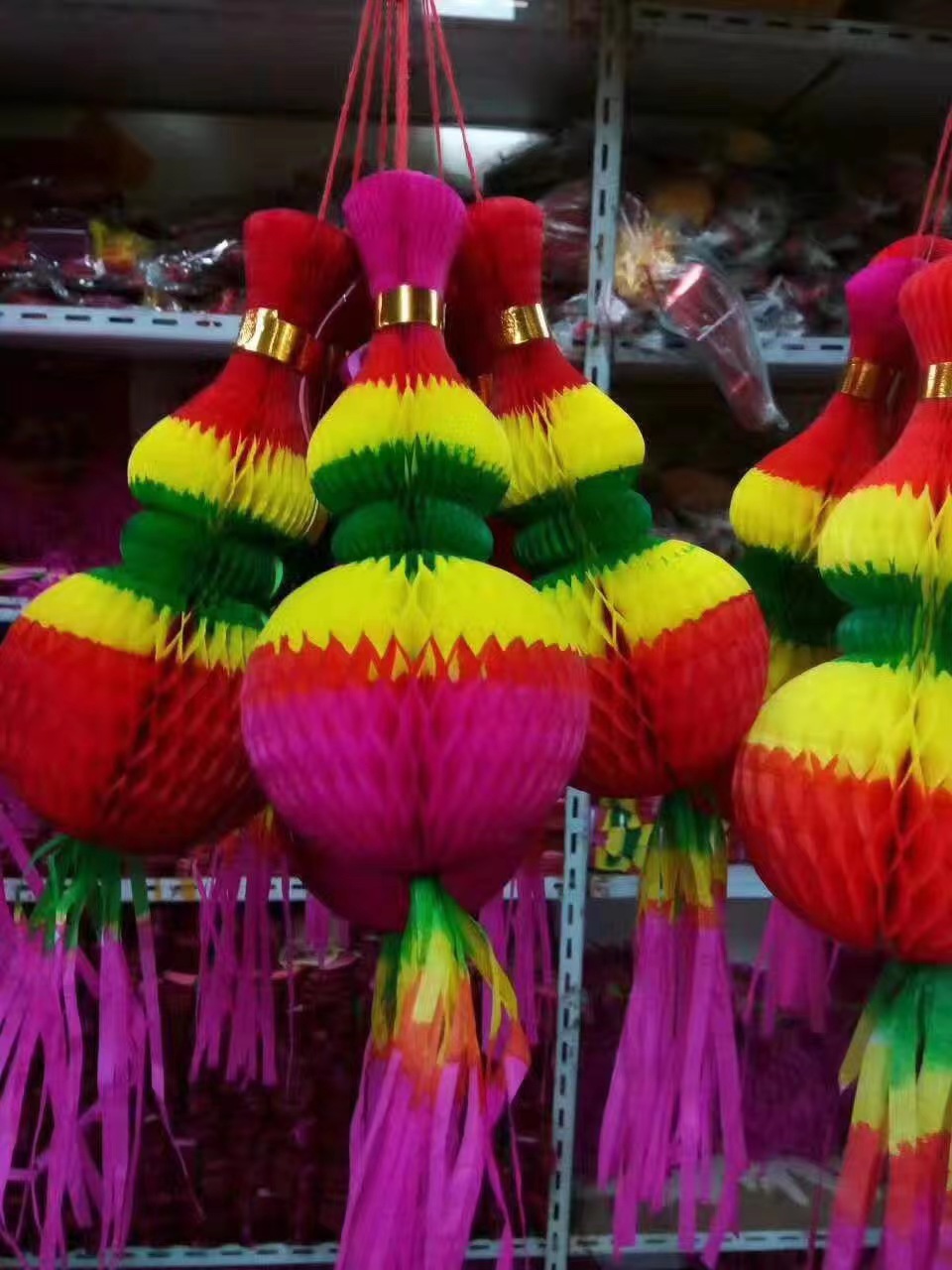 大量和批发端午节五月节15cm---100cm彩色全红色纸葫芦