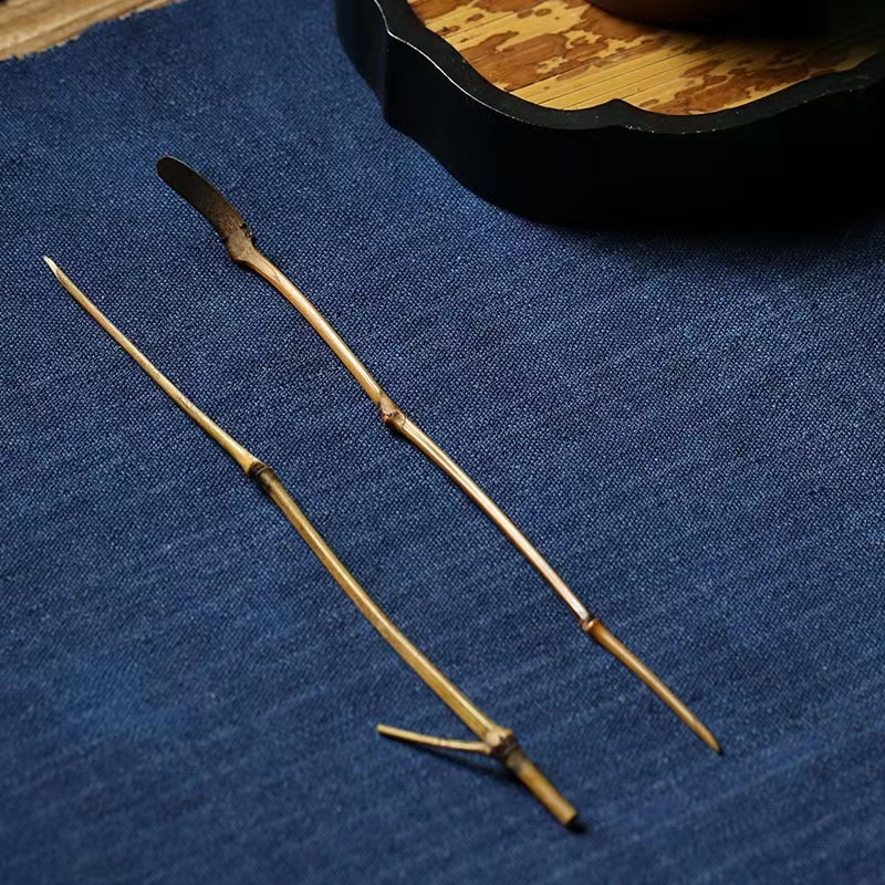竹枝竹丫茶针 茶拨 通茶嘴 六君子 茶道摆件 手工茶扒 厂家批发