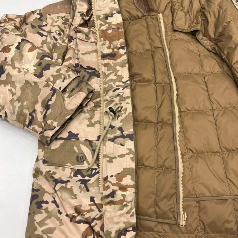 新式大衣冬季迷彩可拆卸内胆连帽迷彩中长军大衣迷彩五金厂家批发