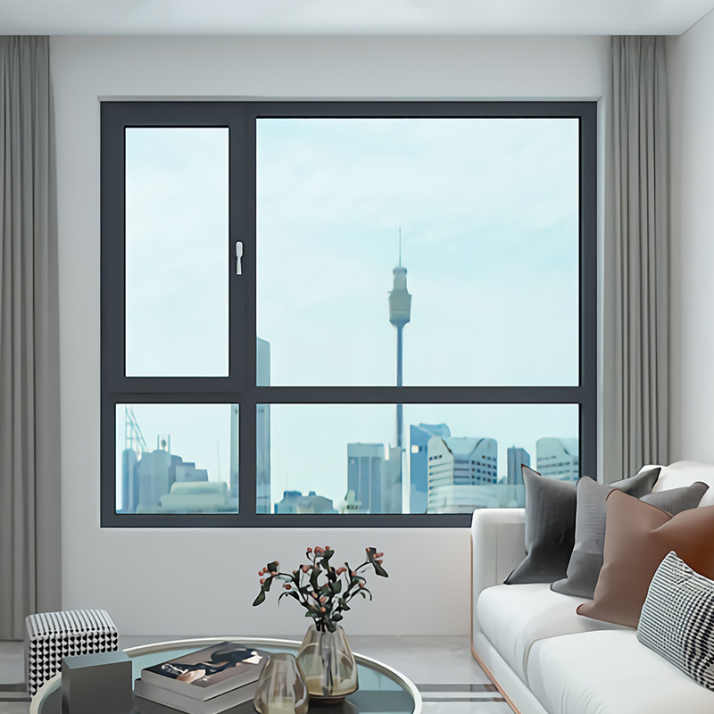 苏州断桥铝封阳台静音门窗平开窗推拉隔音窗落地窗户