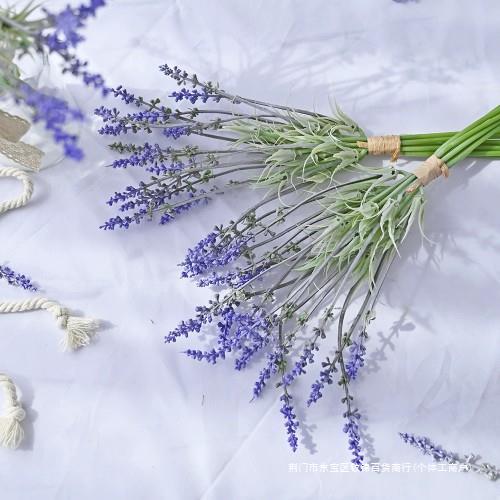 小清新花束仿真薰衣草假花装饰道具单只普罗旺斯紫色花卉桌面摆放