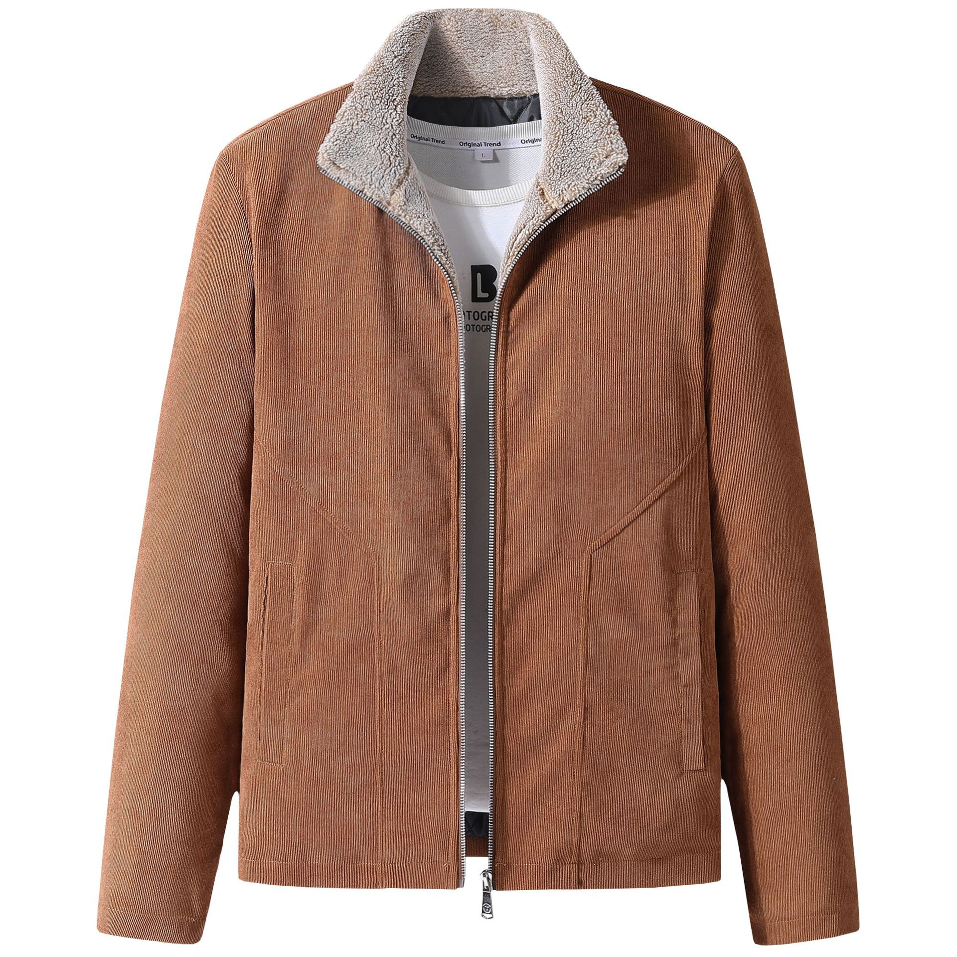 ins港风灯芯绒外套男秋季韩版潮流宽松休闲百搭情侣款运动棒球服-报价