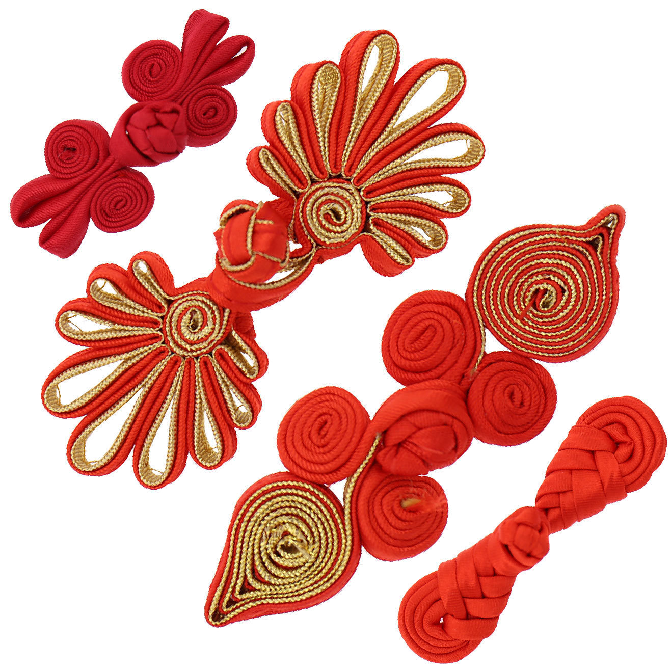 批发嘀嗒猫色丁布一字菊花扣蝴蝶麦穗大量现货可批发唐装旗袍盘扣