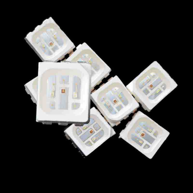 3528rgb全彩六脚贴片led灯珠2835七彩氛围指示灯高亮显指