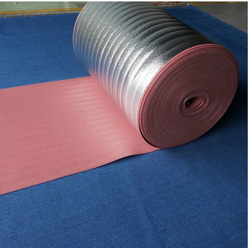 厂家供应 epe珍珠棉地垫 工程隔热地毯辅料珍珠棉铝膜泡沫地垫