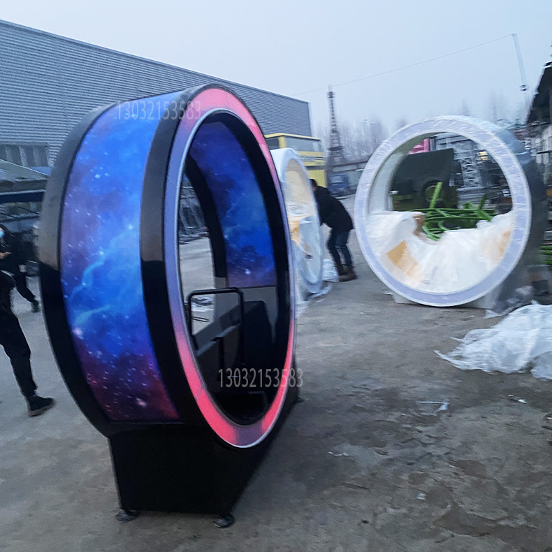 文旅项目引流互动摆件手摇发电式划船机成人儿童均可操作亲子项目