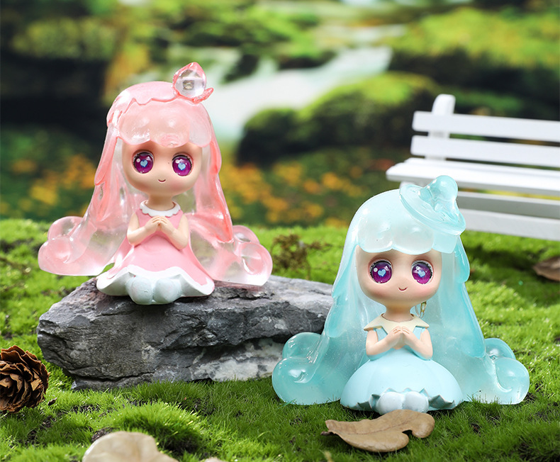 ins少女心可爱女孩小公主人偶手办公仔迷你车载摆件惊喜礼物盲盒