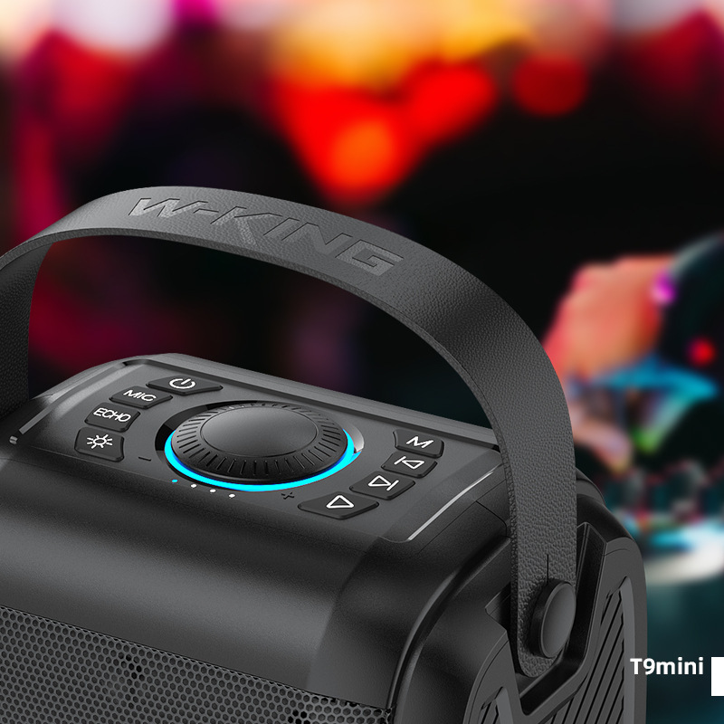 维尔晶t9mini便携蓝牙音箱发光灯效无线手提唱歌音响低音炮插卡