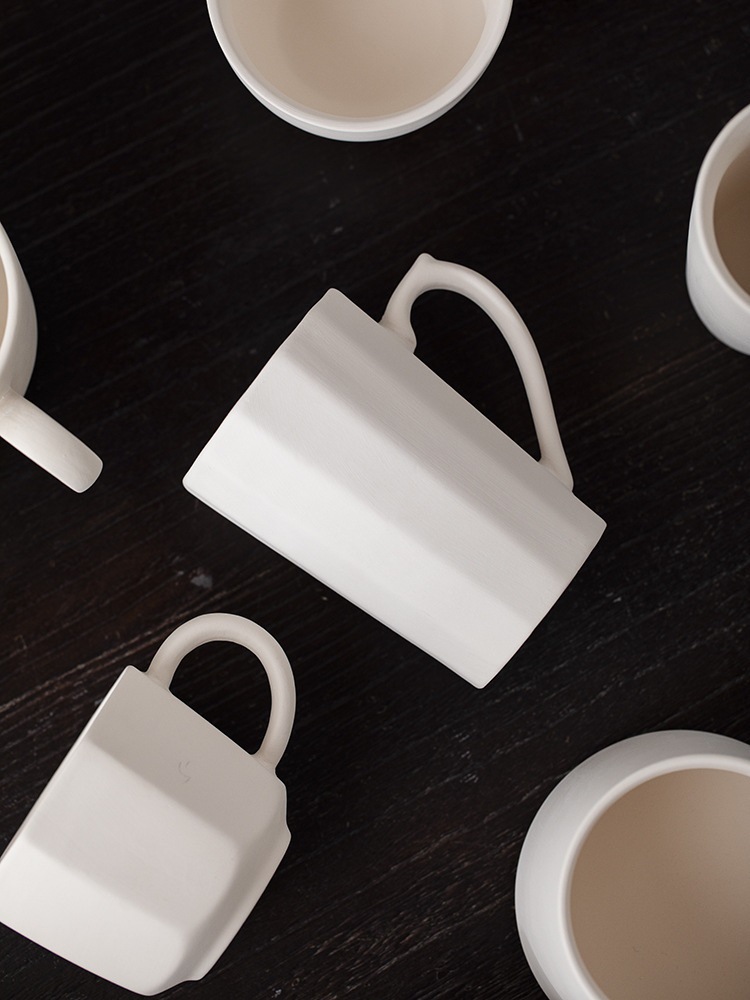 马克杯茶具素坯陶瓷DIY陶艺陶吧绘画素烧素胚茶杯壶垫摆件盘碗碟