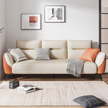 轻奢布艺沙发科技布沙发2024新款小户型客厅现代简约网红三人沙发