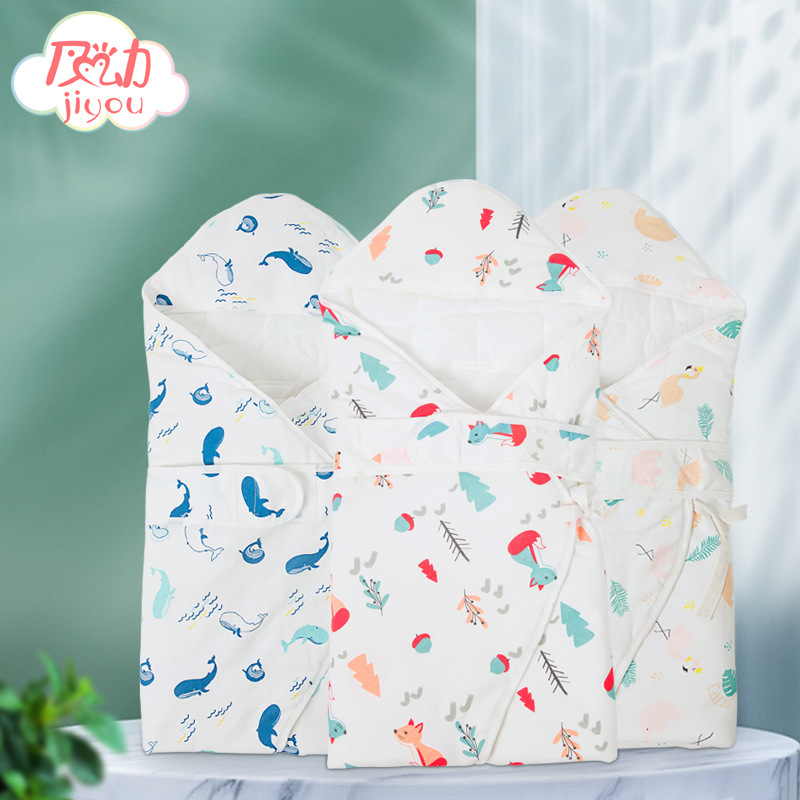 及幼2021新款秋冬婴儿抱被纯棉加厚宝宝包巾襁褓被产房新生儿包被