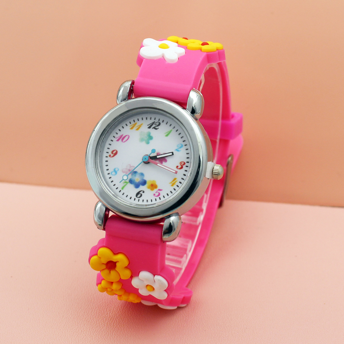 Cute Flowers Primary School Kindergarten Watch Cartoon Girl Children's Watch Cute Children's Cartoon Watch Toddler