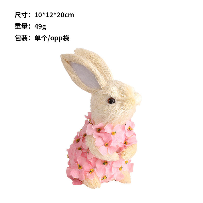 Cross-Border New Easter Decorations Papyrus Cute Easter Rabbit Home Party Desktop Ornaments