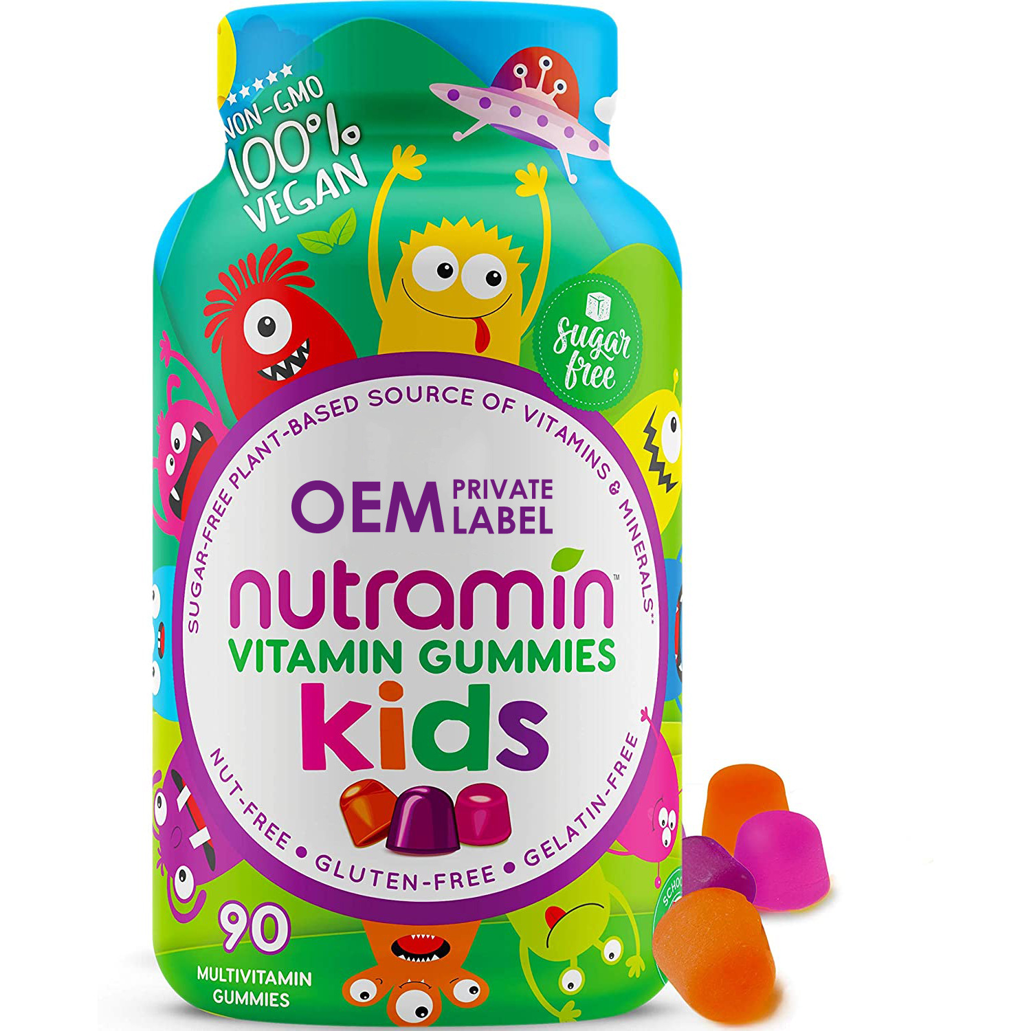 儿童维生素软糖kids gummies儿童果汁糖果零食果胶软糖跨境代加工