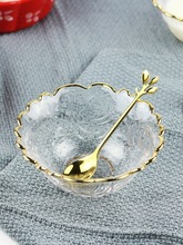 日式燕窝碗甜品碗精致金边玻璃小碗家用水晶碗新品透明糖水碗餐具