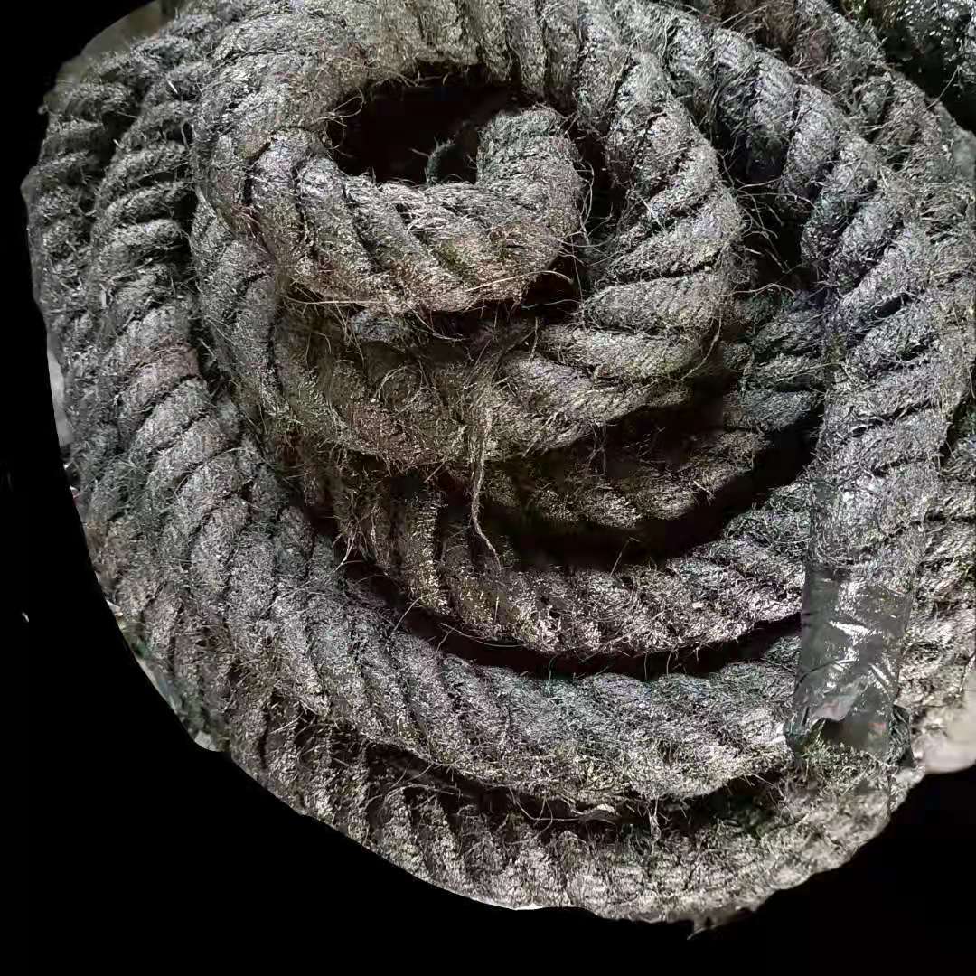 厂家直发 油浸麻绳2公分沥青麻筋伸缩缝用 沥青麻絮麻丝管道用